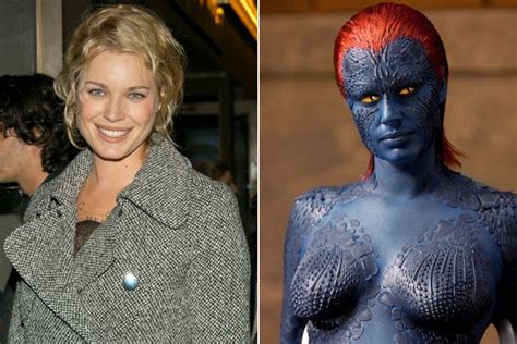 rebecca romijn nude|Rebecca Romijn in makeup as Mystique in X